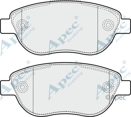 APEC BRAKING Комплект тормозных колодок, дисковый тормоз PAD1630